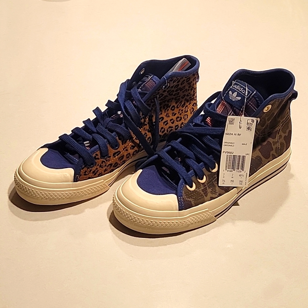 Adidas Nizza NWR high top camo / leopard  M 7.5, L 9.5